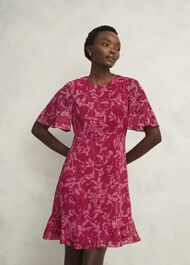 Iona Textured Dress, Pink Multi, hi-res